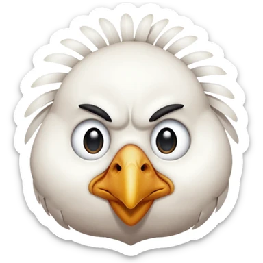 Sad chicken crying sticker