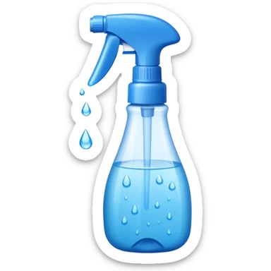 Spray bottle spritz with rag sticker