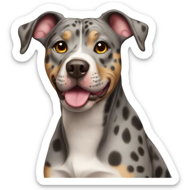 Catahoula leopard dog Pitbull mix sticker