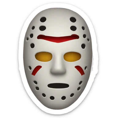 Jason mask sticker