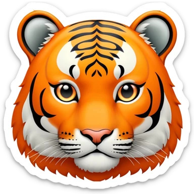 tiger face with GG phrase bubble for Twitch emote sticker