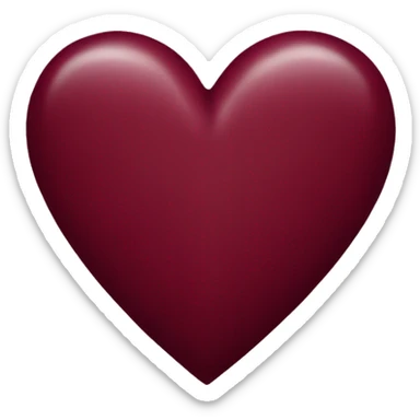 burgundy heart sticker