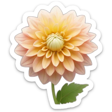 dahlia flower sticker