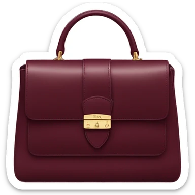 minimalistic burgundy purse prada  sticker
