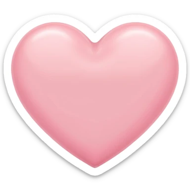 Pastel pink heart sticker