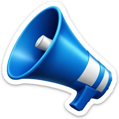 megaphone bleu sticker
