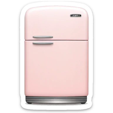 Realistic light pink vintage fridge sticker