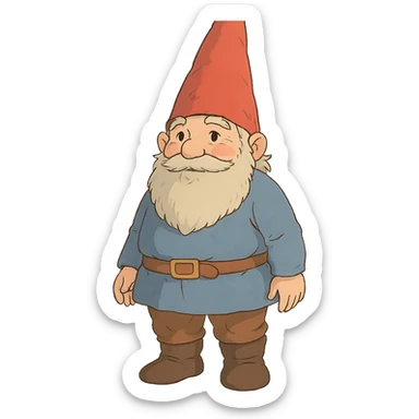 ghibli style gnome sticker
