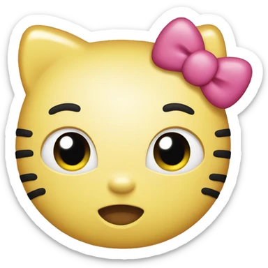 Yellow hello kitty  sticker