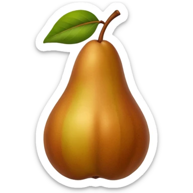 pear brown sticker
