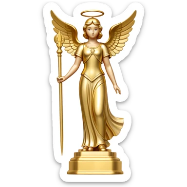 LDS Gold Angel Moroni statue sticker