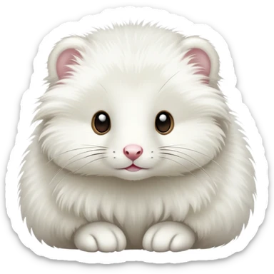 white cute mink sticker