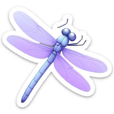 Pastel purple dragonfly  sticker