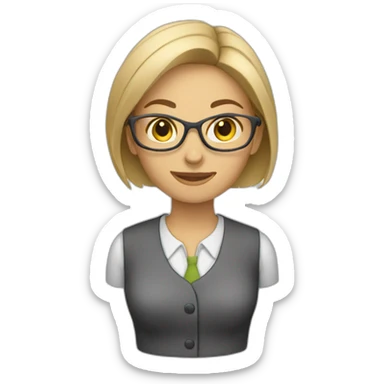 female bookkeeper sticker