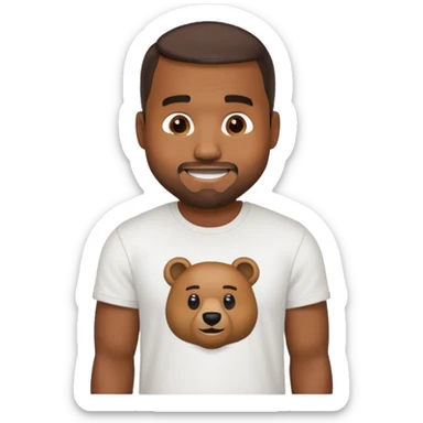 kanye west bear man sticker