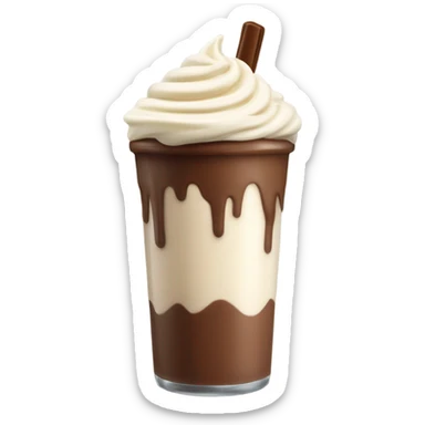 Batido de chocolate con leche y crema  sticker