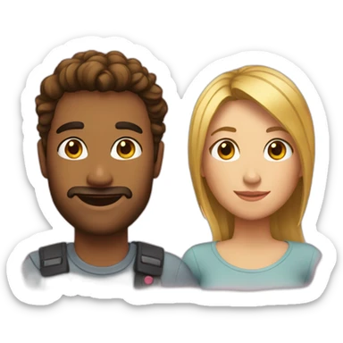 a picture of me and my girlfriend sticker