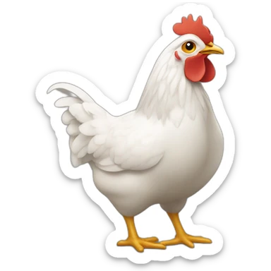 Une poule au toilette sticker