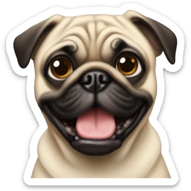 Dog pug  sticker