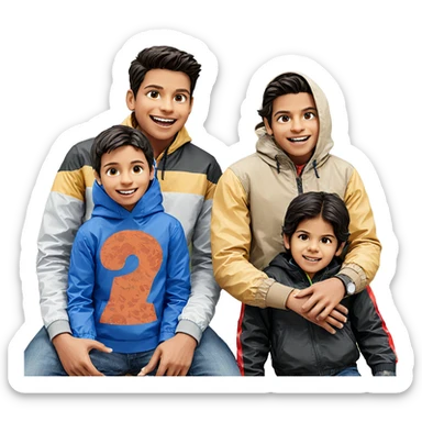 boys enjoying the outdoors sticker