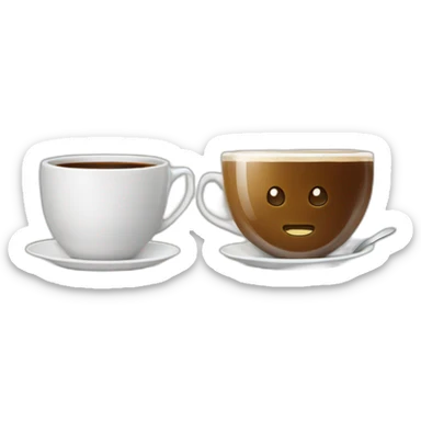 Tea meets coffee sticker