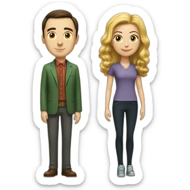 Sheldon cooper and amy sticker