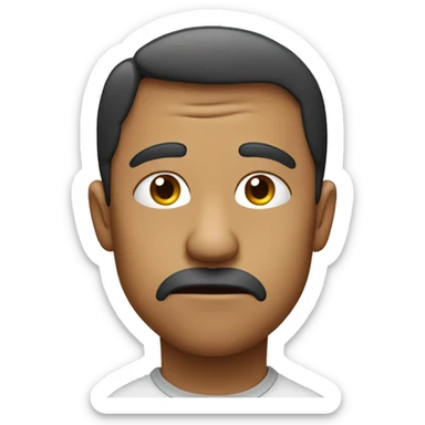 person scrunching their nose while giving a side eye sticker