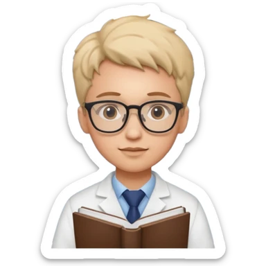 farmaceutica estudiando un curso de ciencia sticker