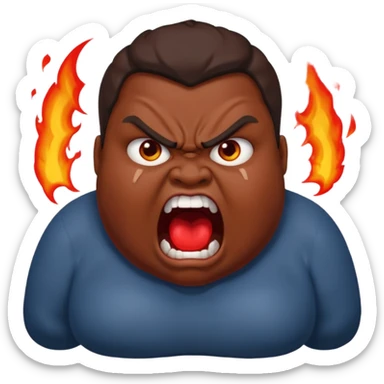 gum tsion emoji very not nice rude shouting ragebaiter fat ugly fat  sticker