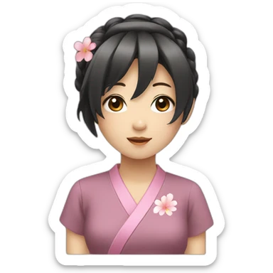 Kawai Japanese girl  sticker