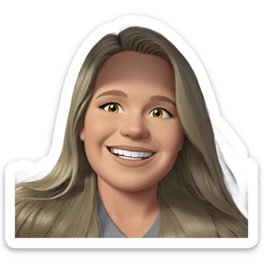 smiling girl in car interior sticker