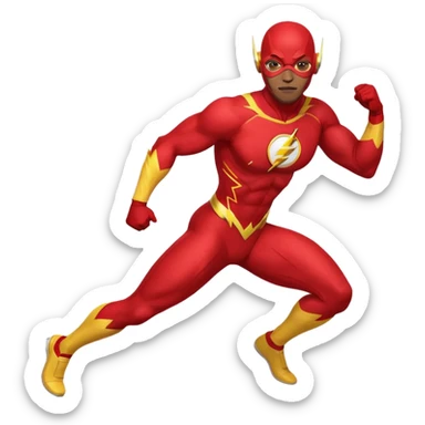 African American The Flash superhero in running pose sticker