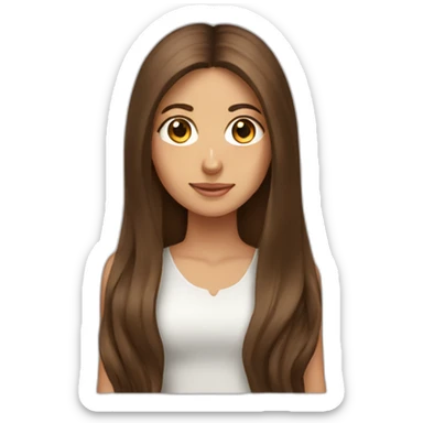 lebanese girl with long brown hair sticker