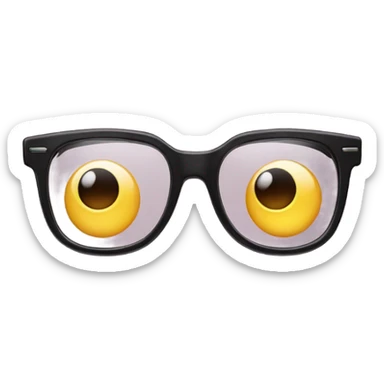 bra as a glasses on man  sticker