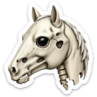 Skeleton horse head  sticker