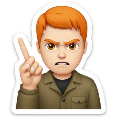 Angry fuck you sticker