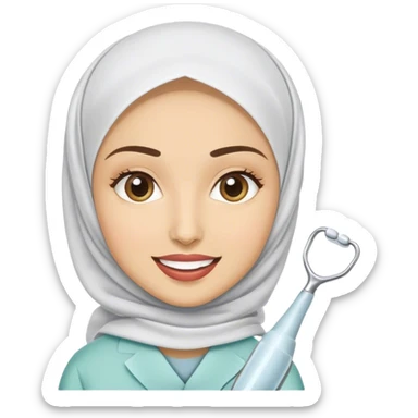 Hijabi dentist sticker