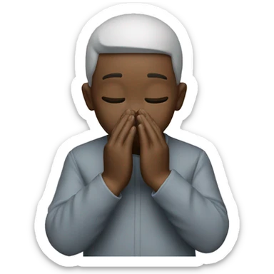 An AI model praying sticker