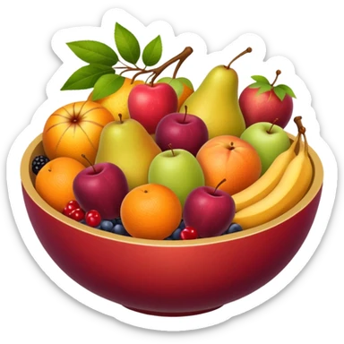 A bolw fully of all types os fruits, like a macedonia sticker