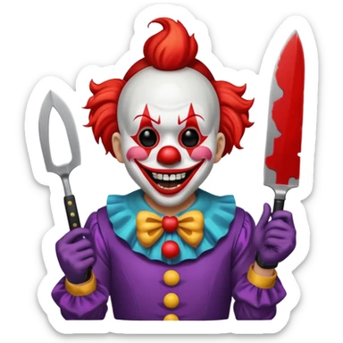 Horror and jok sticker