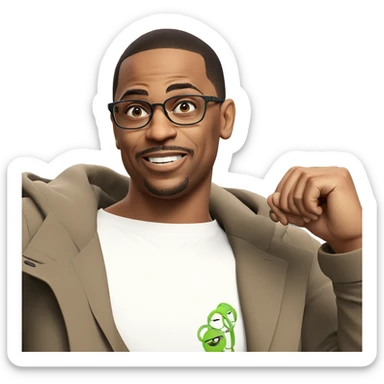 smiling boy in glasses meme sticker