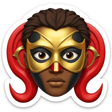 Vessel (of the band Sleep Token) dark, gold mask, badass sticker