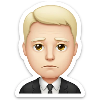 Tired face, alcoholic manager, sticker