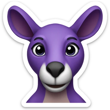 Purple kangaroo  sticker