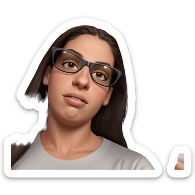 girl in white shirt sunglasses sticker