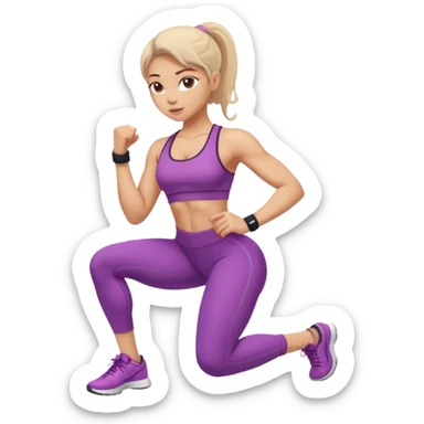 girl working out glutes abs workout  sticker