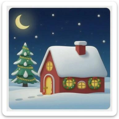 Christmas house sticker