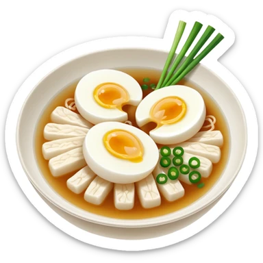Make an emoji of tteokguk, a traditional Korean food. sticker