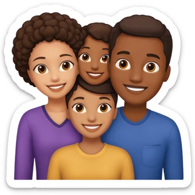 Foursome mmff emoji of black people enony sticker