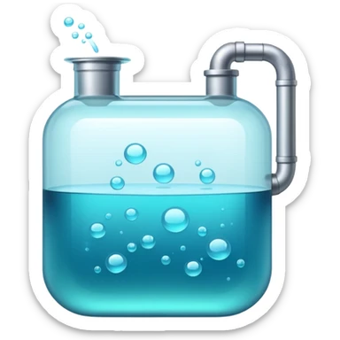 aqua tank, with little bubbles. sticker